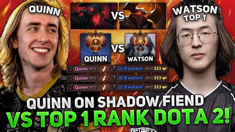 Quinn On Shadow Fiend Vs Top Rank Watson In New Patch Youtube