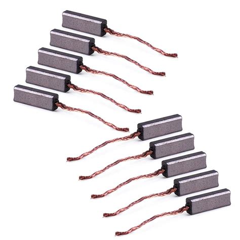 Kinwat 10pcs Conductive Mini Carbon Motor Brushes For Generator Generic Electric Motor With Wire