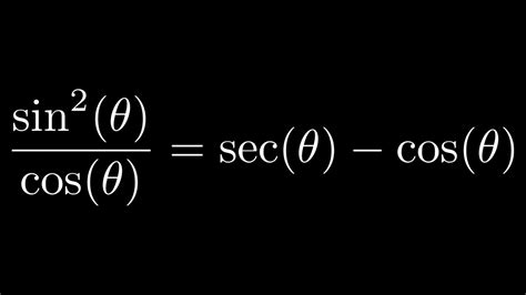 Verify The Trigonometric Identity Sin 2 Theta Cos Theta Sec Theta