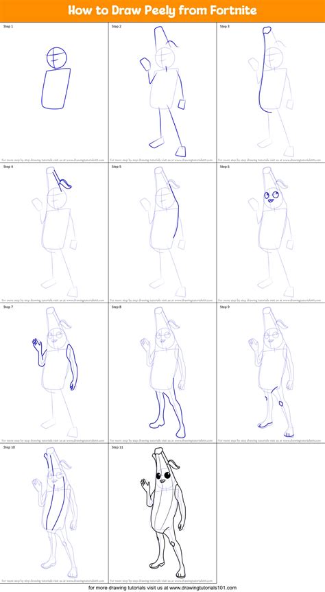 How To Draw Peely From Fortnite Fortnite Step By Step