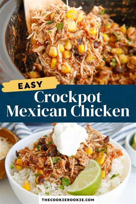 Crockpot Mexican Shredded Chicken Recipe The Cookie Rookie®