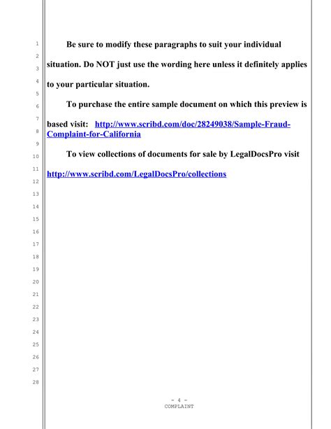 Sample California complaint for fraud against unlicensed contractor | DOC