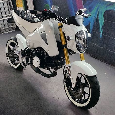 Honda Grom Fitted With White Walled Tyres Honda Grom Grom Bike