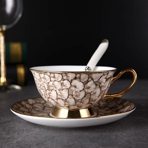 Europese Bone China Koffie Kop En Schotel Set Afte Grandado