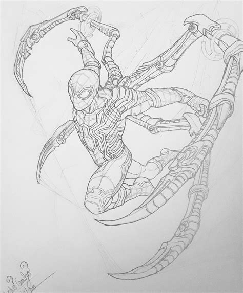 Iron Spider Drawing Easy Make Great Webcast Gallery Of Photos