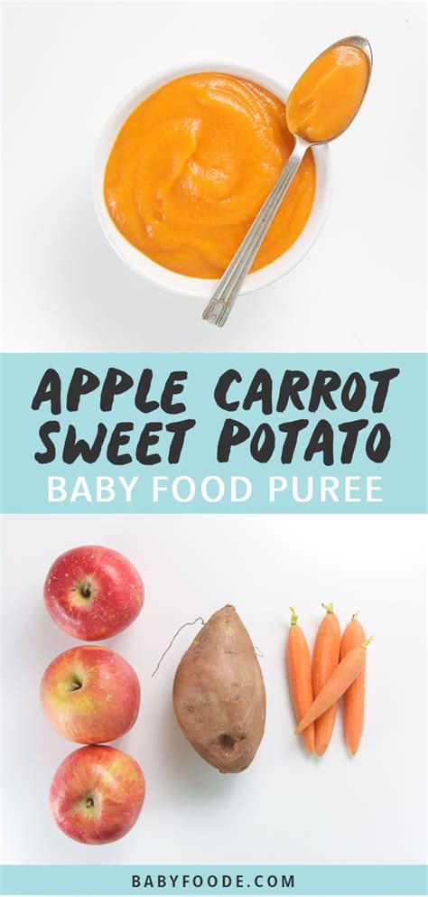 Apple Sweet Potato Carrot Baby Food Puree 6 Months