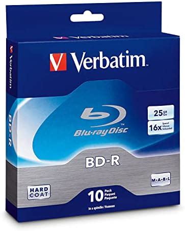 Amazon Verbatim Blu Ray Disc For Time Recording Bd R Xl Gb