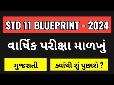 STD 11 ANNUAL EXAM BLUEPRINT 2024 STD 11 GUJARATI ANNUAL EXAM