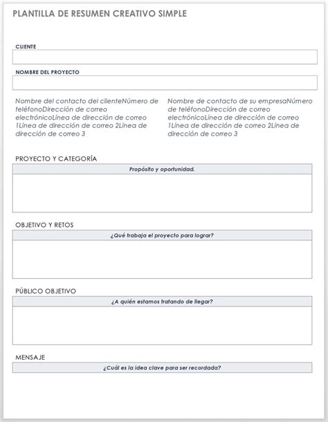 Plantillas Gratuitas De Resumen Creativo Smartsheet