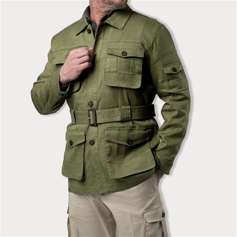 Westley Richards Linen Selous Safari Jacket In Plains Green