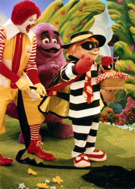 "HOW HAMBURGLAR GOT HIS STRIPES". 1988. with Ronald McDonald, Grimace