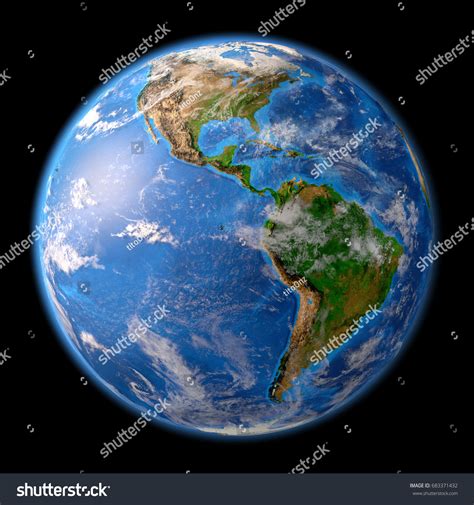 Planet Earth High Detailed Satellite View 库存插图 683371432 | Shutterstock