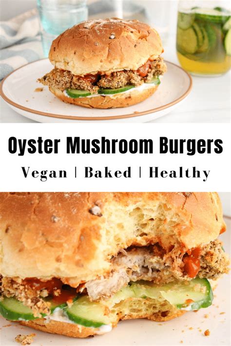 Vegan Oyster Mushroom Burgers Oven Baked Plant Based Jess