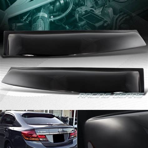 Black Abs Plastic Rear Window Roof Visor Spoiler Wing Fit Honda