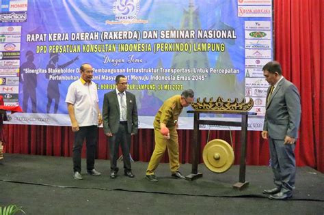 Buka Seminar Perkindo Lampung Sekda Sampaikan Tantangan Infrastruktur