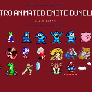 Retro Animated Emote Bundle Twitch Emotes Discord Emotes Emotes For