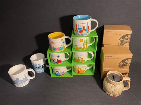 Vintage Starbucks Mugs Coffee Limited Edition New You Are Here Global