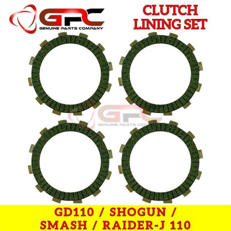 GPC Clutch Lining Set For Raider J Smash Shogun GD110 4 PCS