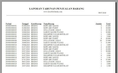 Membuat Laporan Tahunan Crystal Report Pada Vb Net Kota Gorontalo