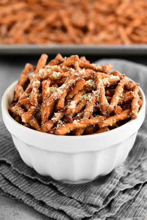 Garlic Parmesan Pretzels - The Gunny Sack