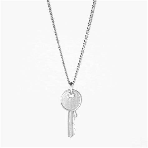 Small Key Necklace Silver | Sterling Silver & Gold Vermeil Jewellery ...