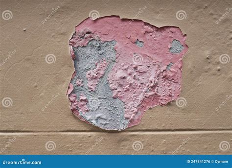 Texture Of Old Crumbling Red Brick Wall With Cement Mortar Background