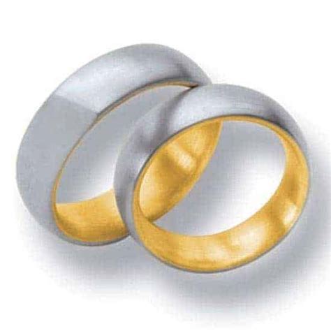 Matching Wedding Bands FT202 of White and Yellow Gold