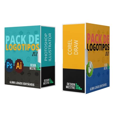 Pack 10000 Logos Logotipos Editáveis Psd Ai Corel Brindes Design Mestre