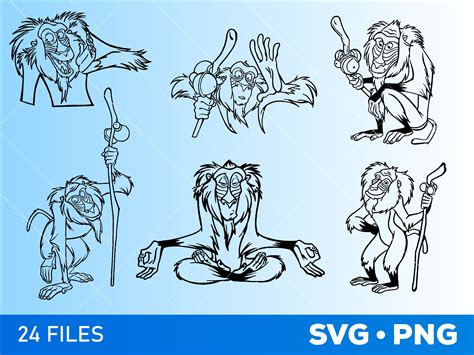 Rafiki SVG Bundle Lion King SVG Bundle Layered Cricut File Svg Cutfile Vector Cartoon Sticker ...