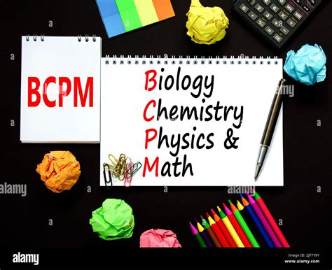 Bcpm Biología Química Física Símbolo Matemático Conceptos Bcpm