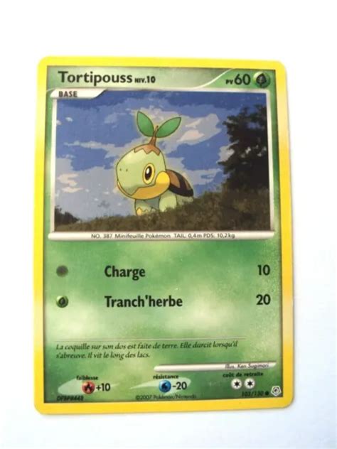 CARTE POKÉMON 103 130 TORTIPOUSS Niveau 10 PV 60 EUR 4 00 PicClick FR