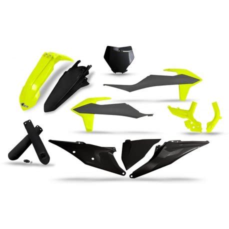 Kit de plástica UFO negro gris y amarillo flúor KTM SX todos los