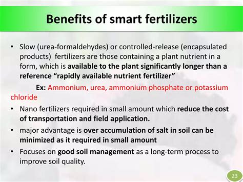 Smart Fertilizers In Sustainable Agriculture Ppt