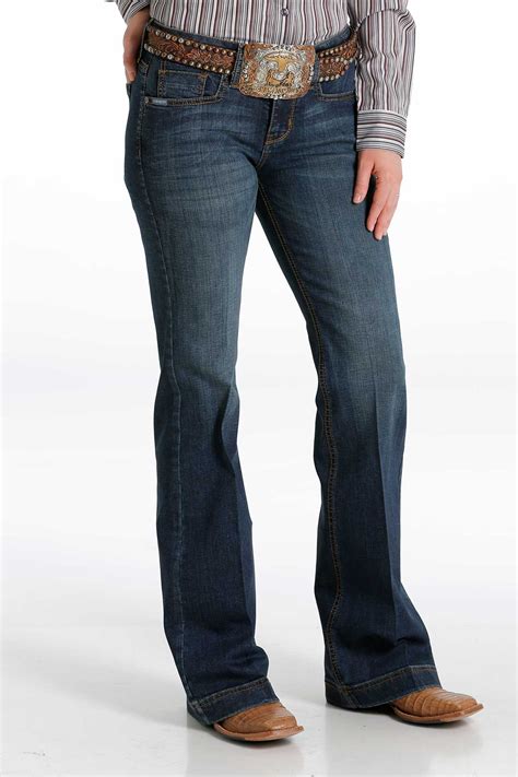 Women's Cinch Jeans, Lynden Trouser, Dark Wash - Chick Elms Grand Entry