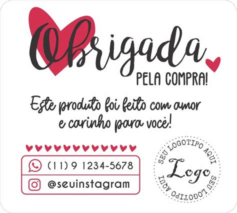 Obrigada Pela Compra Etiquetas De Agradecimento Ideias Para Logotipos Cartao De Lojas