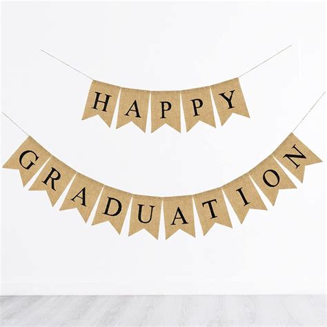 Mocossmy Graduation Bannerburlap Happy Graduation Banner