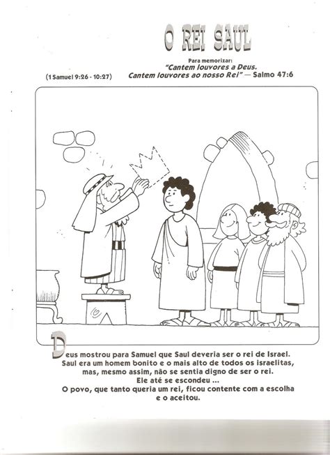 Criança Cristã Trabalho Biblico Infantil A VIDA DE SAUL