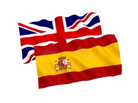 Spain and Great Britain. the Spanish and UK Flags. Official Proportion ...