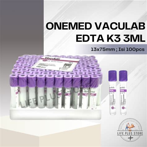 Tabung Darah Vaculab Edta Ml K Onemed Tabung Edta Vacutainer Ungu