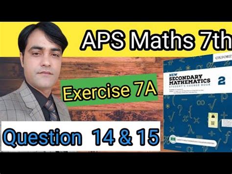 Exercise A Question And Ii Aps Maths Class Th Ii New Secondary