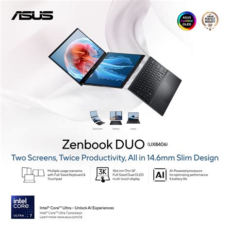 ASUS Zenbook DUO UX8406 Laptop Dua Layar Terbaik ZenCreator