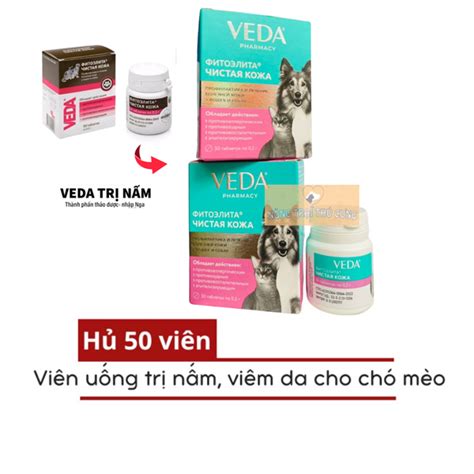 Viên Veda Trị Nấm Cho Chó Mèo Thảo Dược An Toàn Nhập Nga Hủ 50 Viê