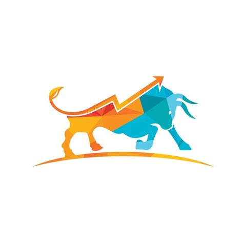 Premium Vector Financial Bull Logo Design Trade Bull Chart Finance Logo