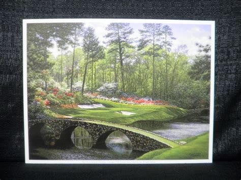 Set Of 3 Larry Dyke Augusta National Masters Golf Lithographs Holes 10