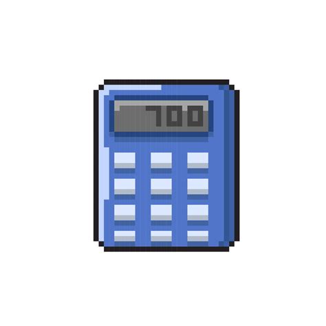 Calculator In Pixel Art Style Vector Art At Vecteezy