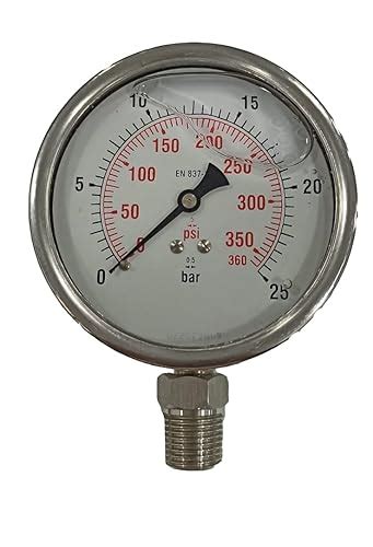 Economical Pressure Gauge Glycerin Filled Dial Size 4 100 Mm