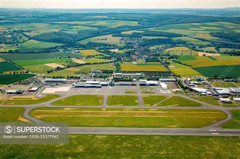 Paderborn-Lippstadt Airport, airport in Paderborn, EDLP, terminal, runway, Quax hangar - SuperStock