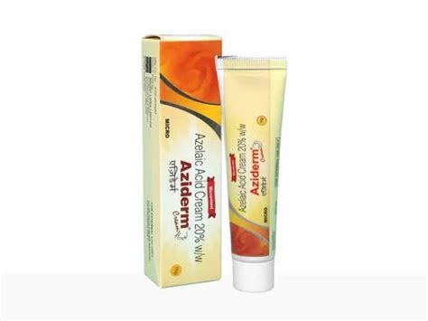 Azelaic Acid Aziderm Cream For Skin Care Treatment Of Acne Dose