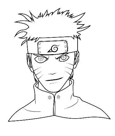 Naruto outline in 2023 | Outline drawings, Portrait illustration, Speed art