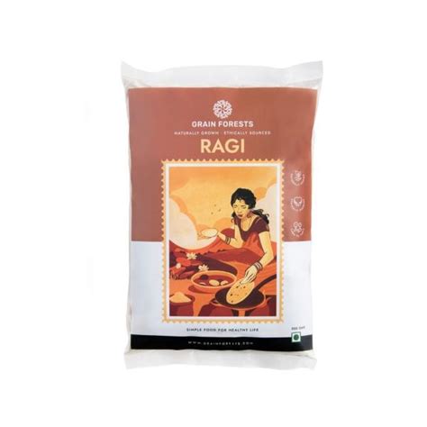 Alswamitra Grain Forests Organic Ragi Flour 2 Kg 500g Pack Of 4